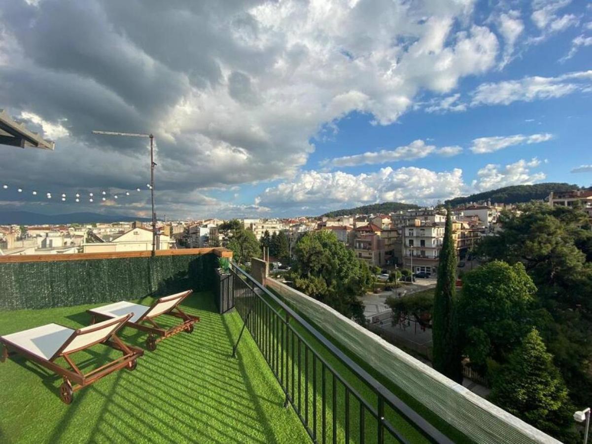 Rooftop Apartment With Garden In Ioannina Bagian luar foto